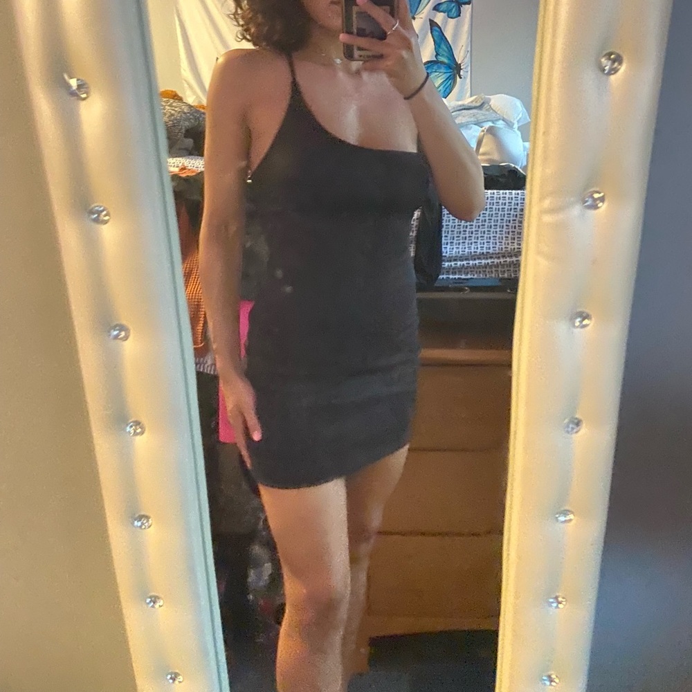 Black mini dress